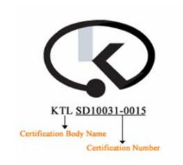 acheter Corée EK Certification Le système de certification obligatoire de la sécurité des produits électriques en Corée du Sud online manufacture